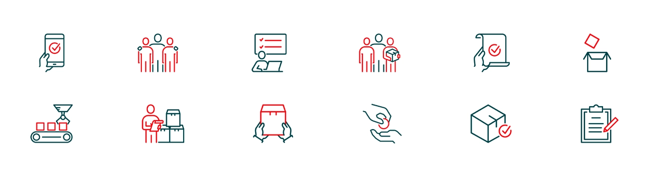 Collection de pictogrammes de Solution Industrie