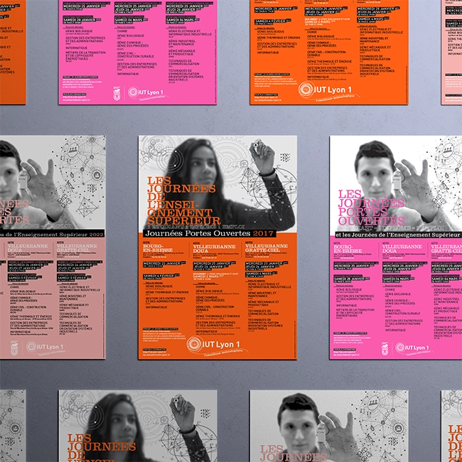 Affiches des portes ouvertes de l'IUT Lyon 1