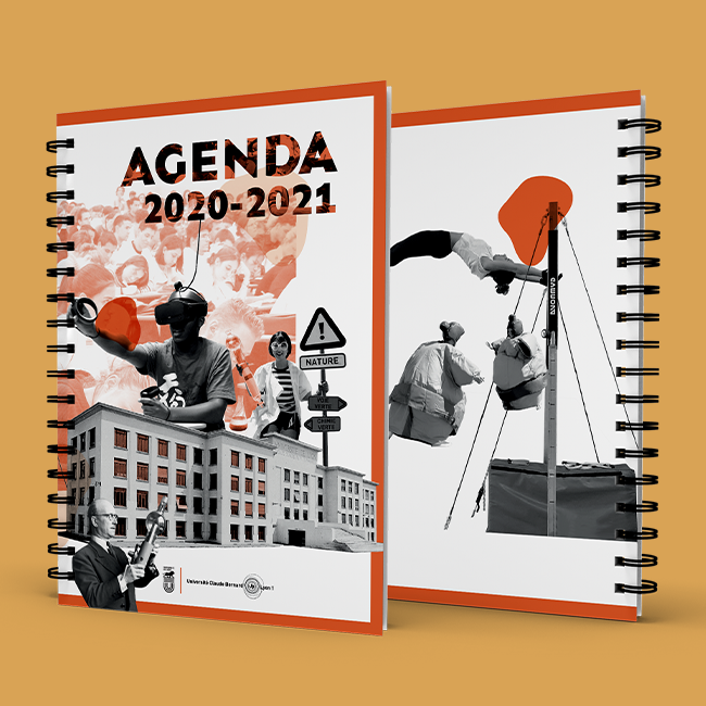 Couverture de l'agenda édition 2020 de l'UCBL Lyon 1