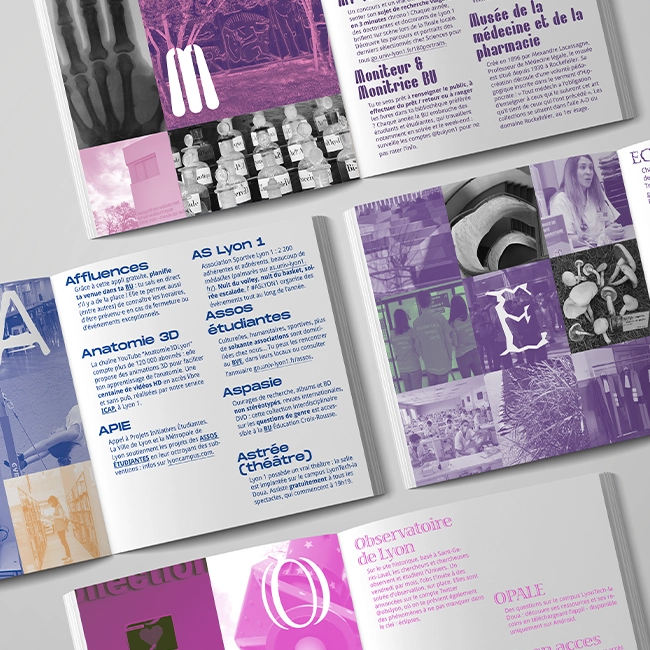 Pages de l'abécédaire de l'UCBL