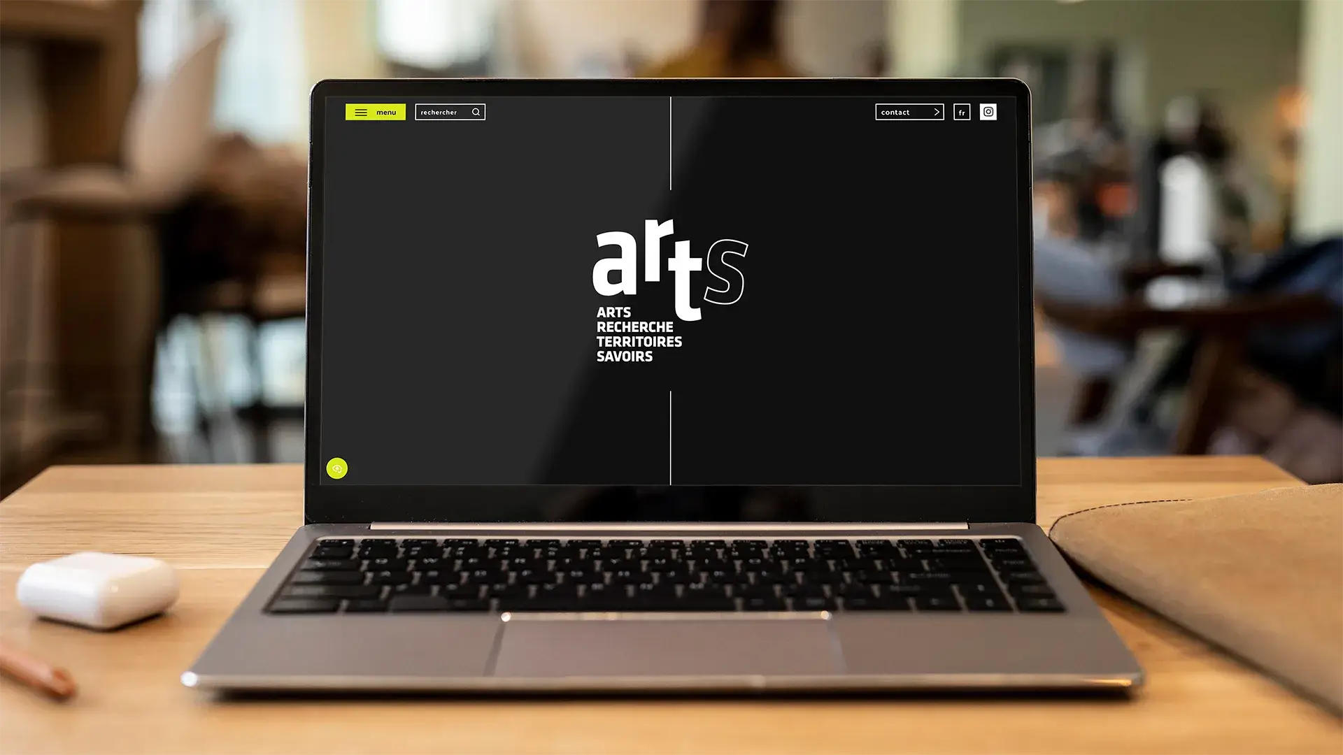 Mockup du site web ARTS