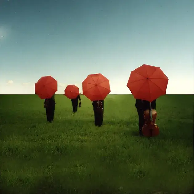Photo du Quatuor Debussy édition 2009 - parapluies