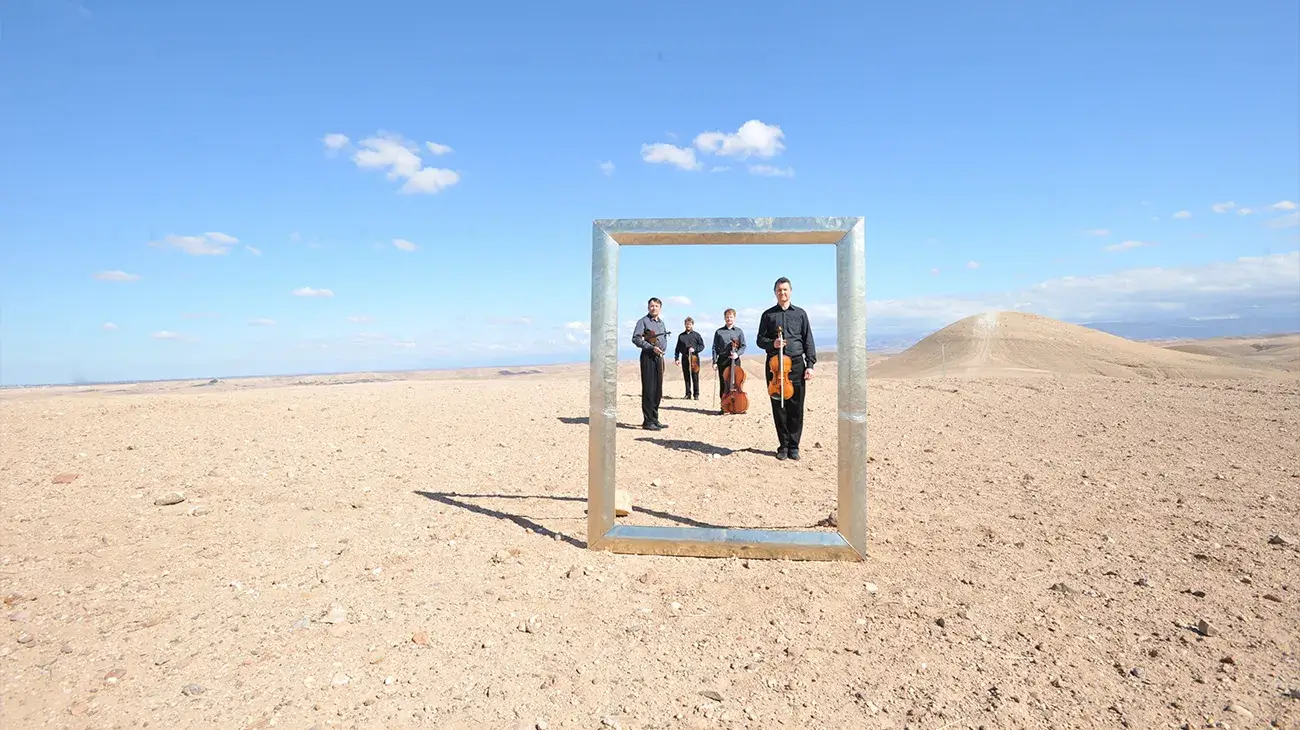 Photo du Quatuor Debussy édition 2012- désert Maroc