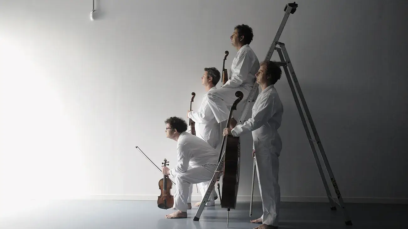 Photo du Quatuor Debussy édition 2013- escabeau