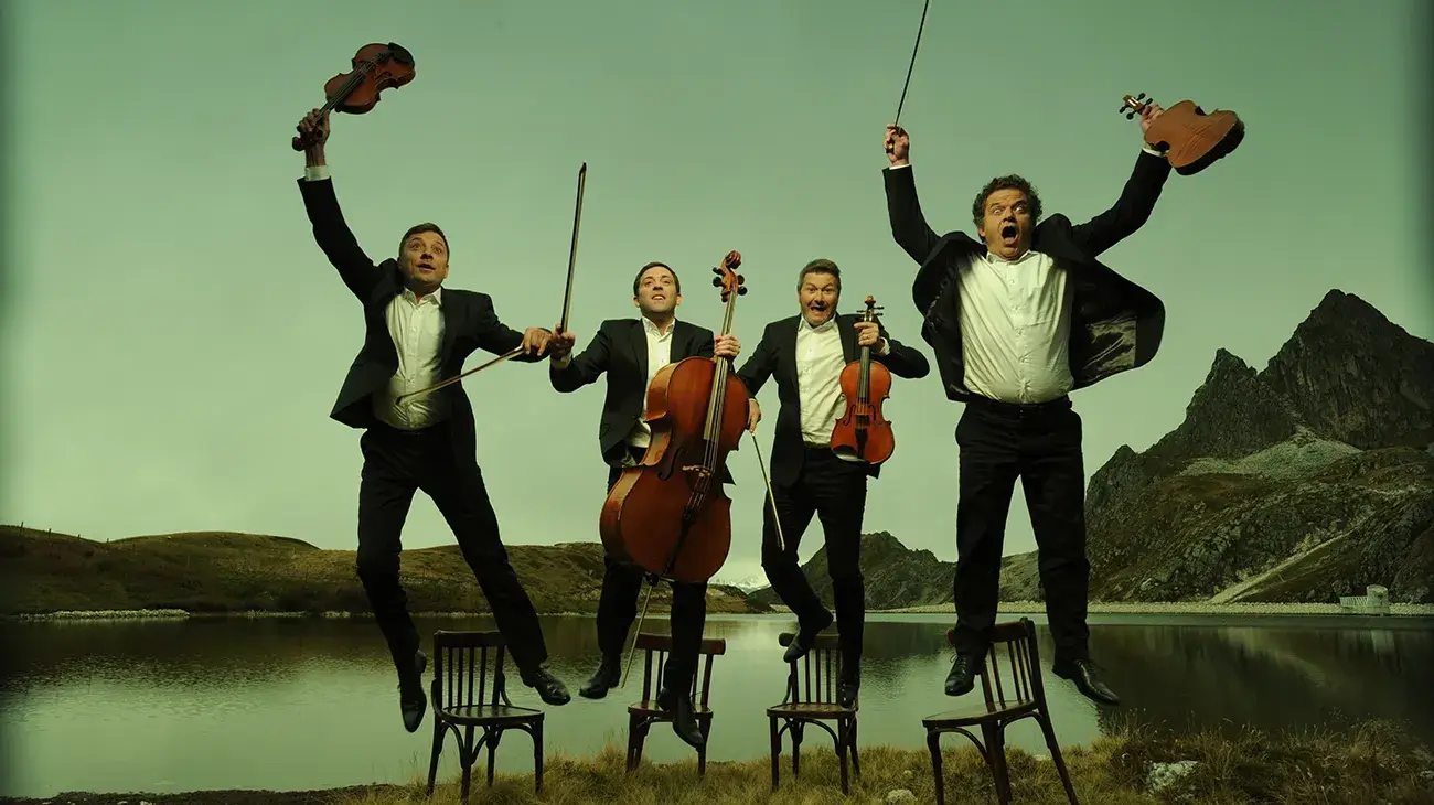 Photo du Quatuor Debussy édition 2017 - montagne et lac