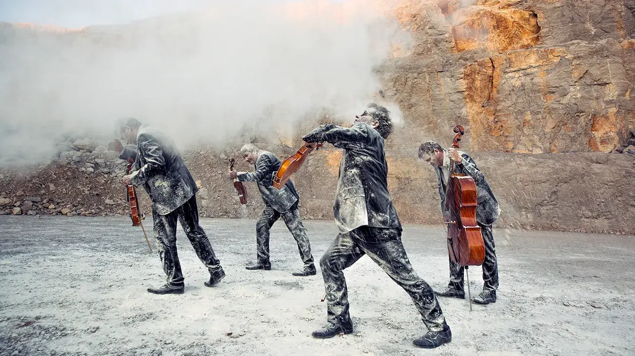 Photo du Quatuor Debussy édition 2019 - farine - carrière