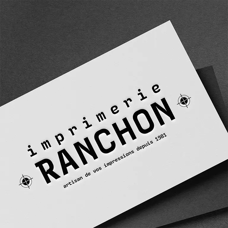 Carte de visite de l'Imprimerie Ranhcon