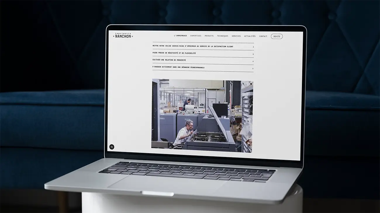 Site internet de l'imprimerie