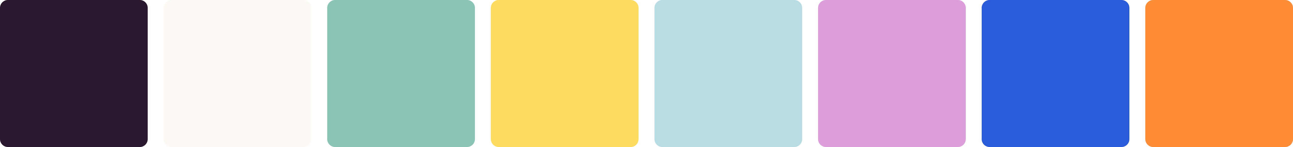 Palette de couleurs du site Inspire