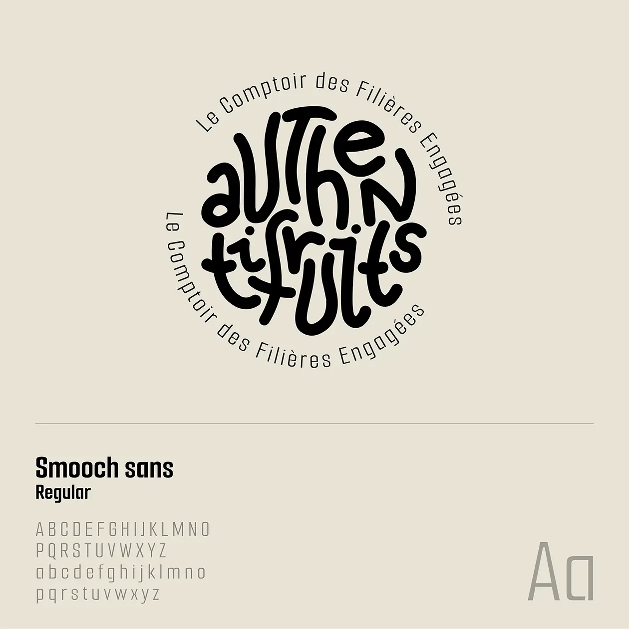 Identité Authentifruits - typographie